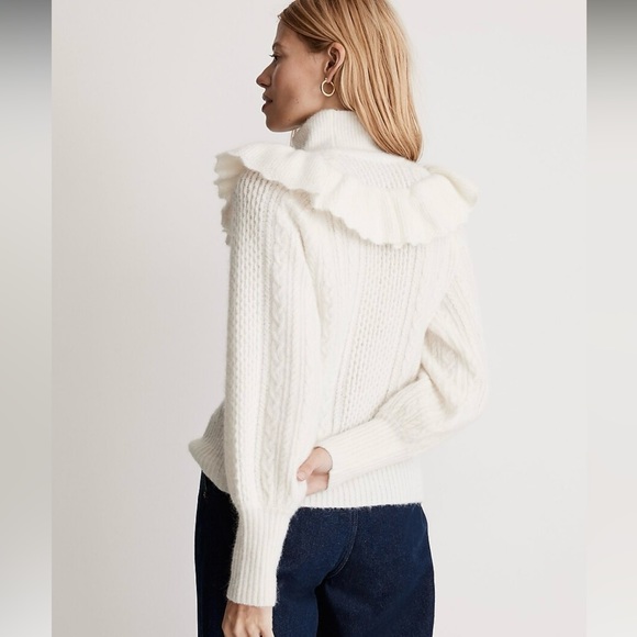 NWT Madewell Cable Winslow Mockneck Pullover Sweater itemNI121 Size S - Picture 5 of 11